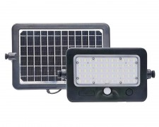 Соларен панел и LED прожектор с PIR сензор и соларен панел 1100lm 10W IP65