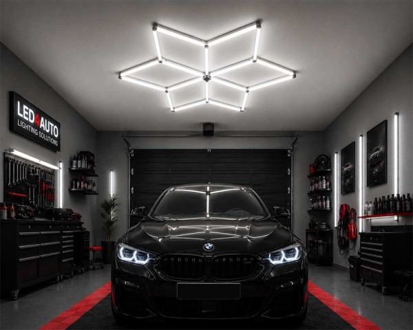 Хексагоново LED осветление 6 ромба 126W комплект