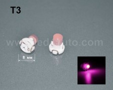 LED лампа за табло Т3 РОЗОВА