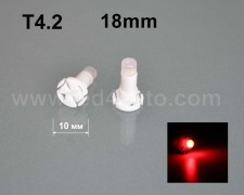 LED лампа за табло Т4.2 ЧЕРВЕНА 18mm