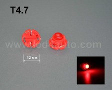 LED лампа за табло Т4.7 ЧЕРВЕНА