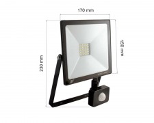LED прожектор с PIR 30W 6000К